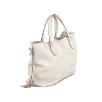 Gucci Soho Tote Bag aus Leder in Weiß