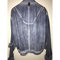 Louis Vuitton Jacke/Mantel aus Seide in Blau