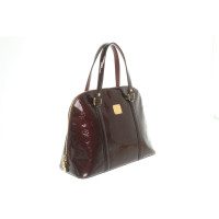 Mcm Handbag Patent leather in Bordeaux