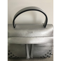 Tod's Wave Bag Mini 26 cm aus Leder in Silbern
