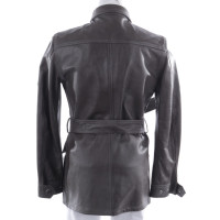 Belstaff Jas/Mantel Leer in Olijfgroen