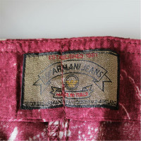 Armani Shorts aus Leinen in Bordeaux