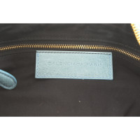 Balenciaga Handtasche aus Leder in Türkis