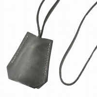 Hermès Necklace Leather in Grey