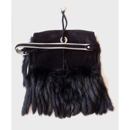 Emporio Armani Shopper Fur in Black