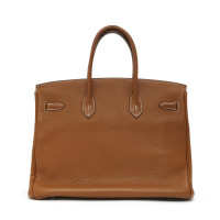 Hermès Birkin Bag 35 Leer in Bruin