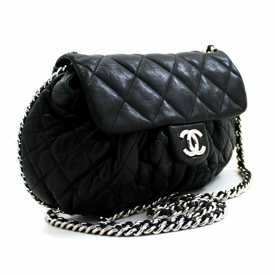 Chanel Chain Around Flap Leather in Black