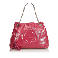 Gucci Soho Tote Bag aus Lackleder in Rosa / Pink