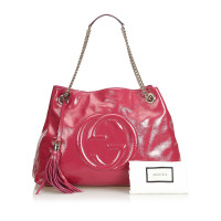 Gucci Soho Tote Bag in Pelle verniciata in Rosa