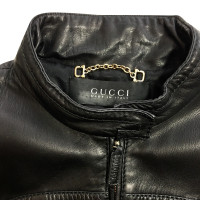 Gucci GG Veste motard en cuir