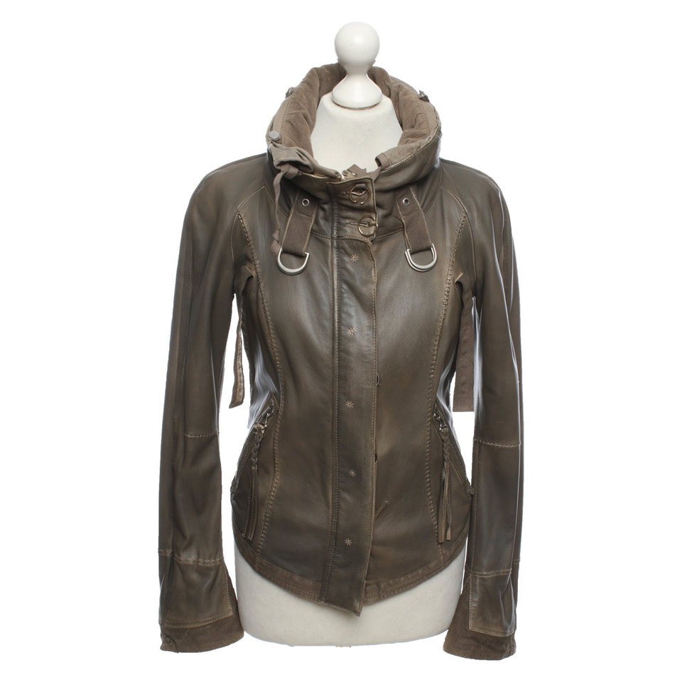 Marithé Et Francois Girbaud Jacket/Coat Leather in Brown