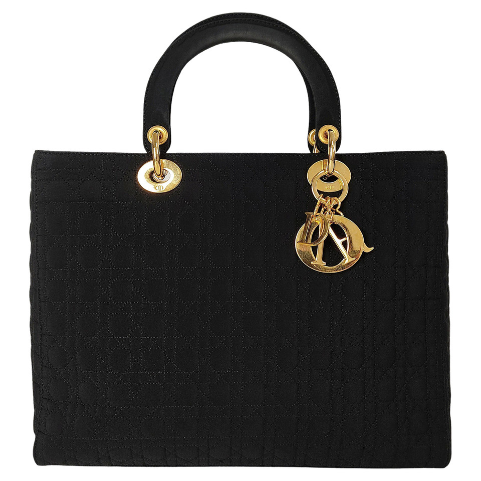 Christian Dior Lady Dior Large Canvas in Black