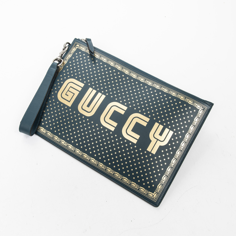 Gucci Handtasche aus Leder in Blau