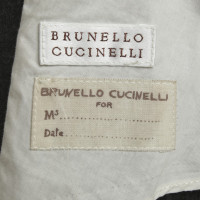 Brunello Cucinelli Gefilzter Wollmantel in Grau
