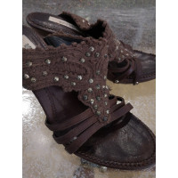 Ermanno Scervino Sandals Leather in Brown
