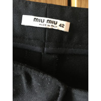 Miu Miu Hose aus Wolle in Schwarz
