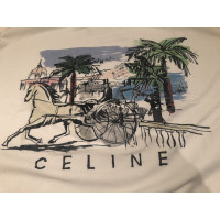 Céline Robe en Coton en Blanc