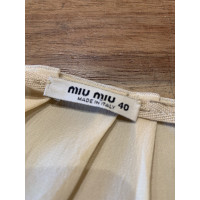 Miu Miu Kleid aus Seide in Creme