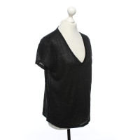 Massimo Dutti Top Linen in Black