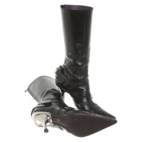 Richmond Stiefel aus Leder in Schwarz