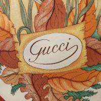 Gucci Sciarpa di seta con motivo autunnale