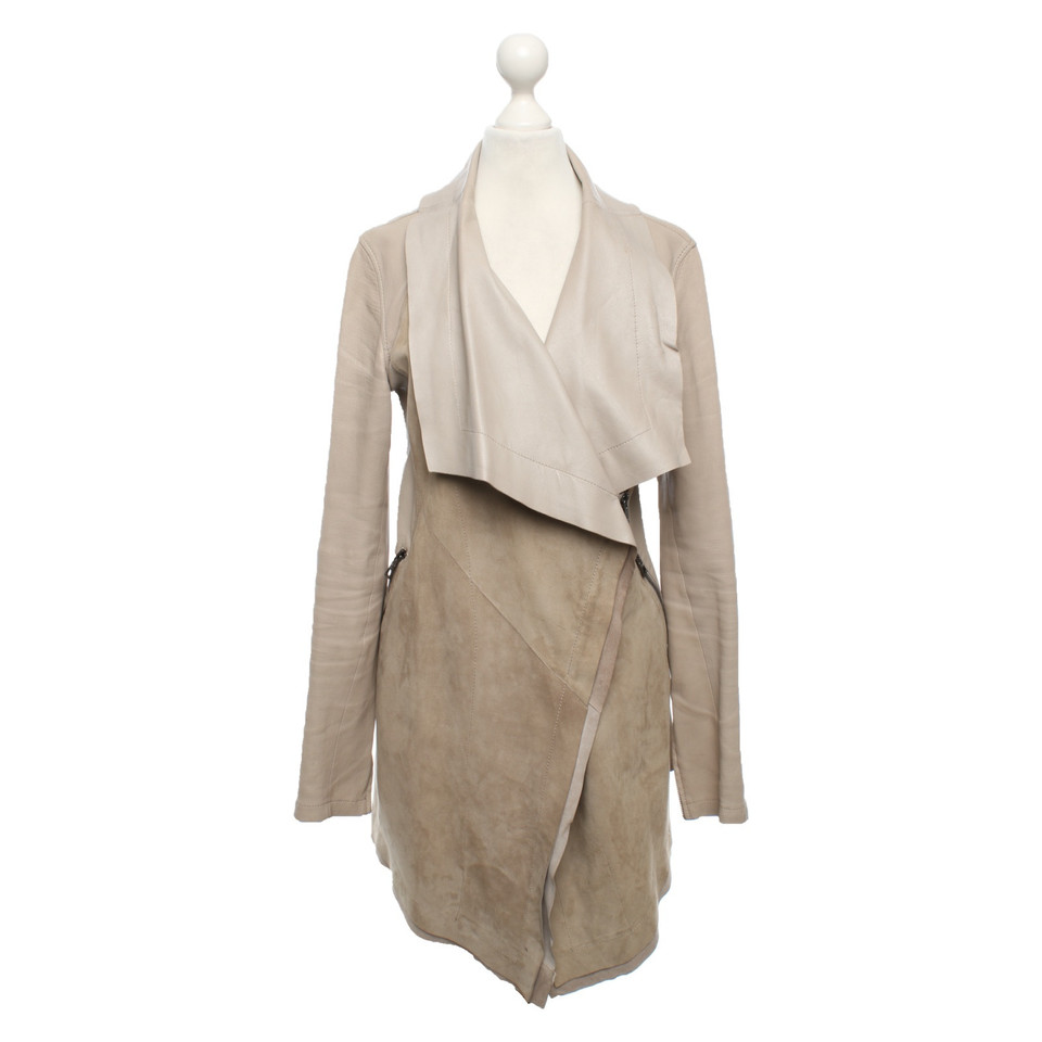 Sly 010 Veste/Manteau en Cuir en Beige