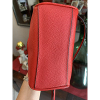 Coach Clutch Bag Leather in Red