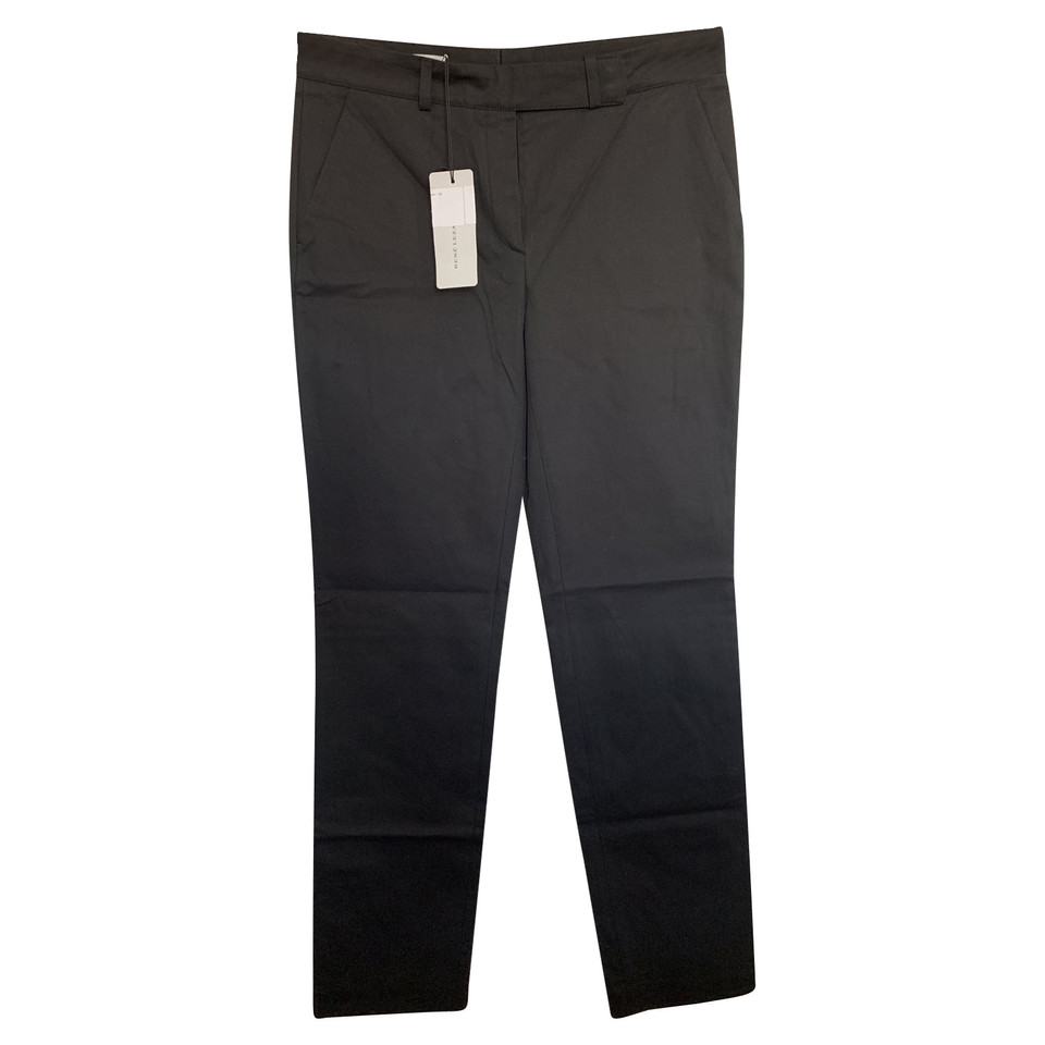 René Lezard Trousers Cotton in Black