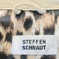 Steffen Schraut Jacke/Mantel aus Leder in Beige