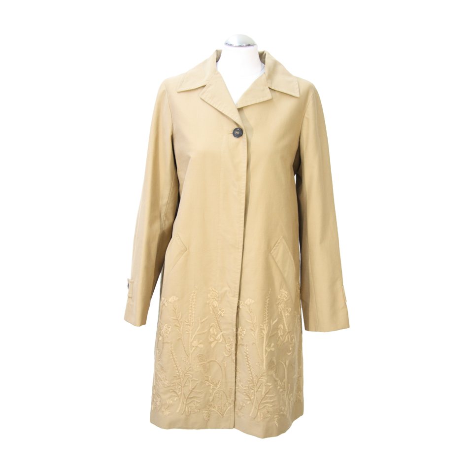 Max Mara Jacke/Mantel aus Baumwolle in Beige