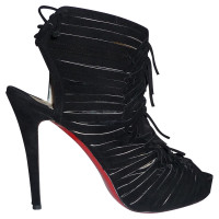 Christian Louboutin Suede peep toes
