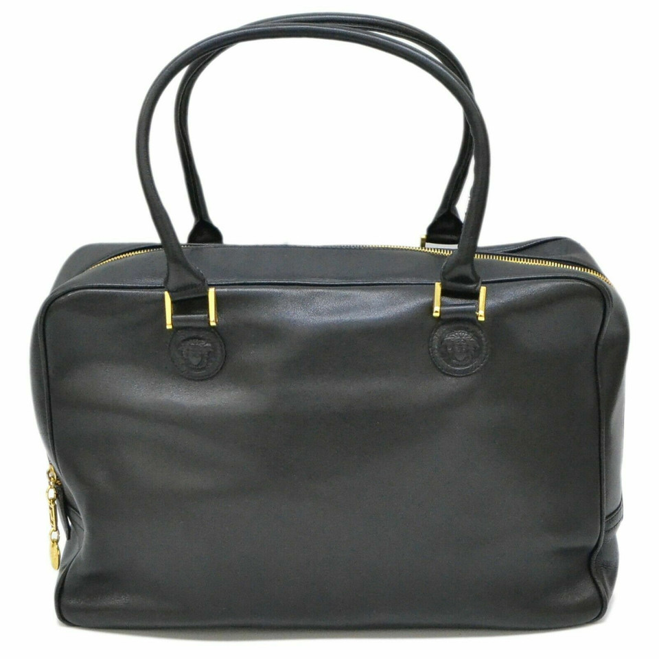 Gianni Versace Handbag Leather in Black