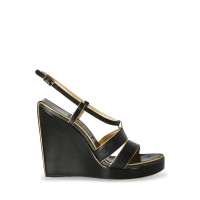 Salvatore Ferragamo Wedges aus Leder in Schwarz