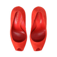 Gianvito Rossi Pumps/Peeptoes aus Leder in Rot