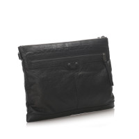 Balenciaga Clutch aus Leder in Schwarz