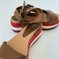 Paloma Barcelo Wedges Leather in Brown