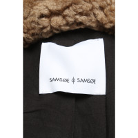 Samsøe & Samsøe Jacke/Mantel aus Leder in Schwarz