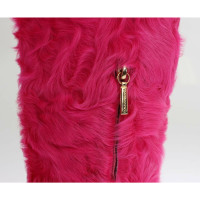 Dolce & Gabbana Bottes en Fourrure en Rose/pink