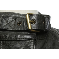 Belstaff Jacke/Mantel aus Leder in Schwarz