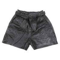 Munthe Shorts aus Leder in Schwarz