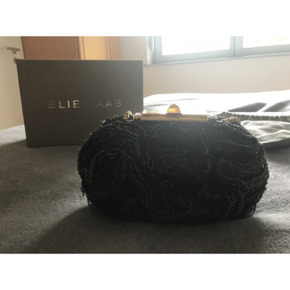 Elie Saab Clutch Bag Patent leather in Black