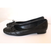 Armani Jeans Slippers/Ballerinas Leather in Black