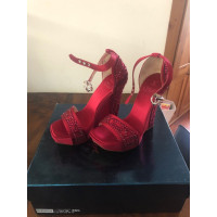 Fabi Chaussures compensées en Soie en Rouge
