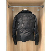Jet Set Jacke/Mantel aus Canvas in Schwarz