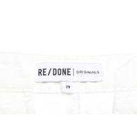 Re/Done Jeans aus Baumwolle in Creme