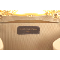 Charles Jourdan Handbag Leather in Yellow