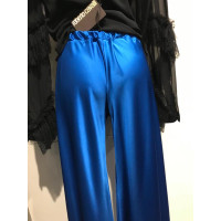 Roberto Cavalli Trousers Silk in Blue