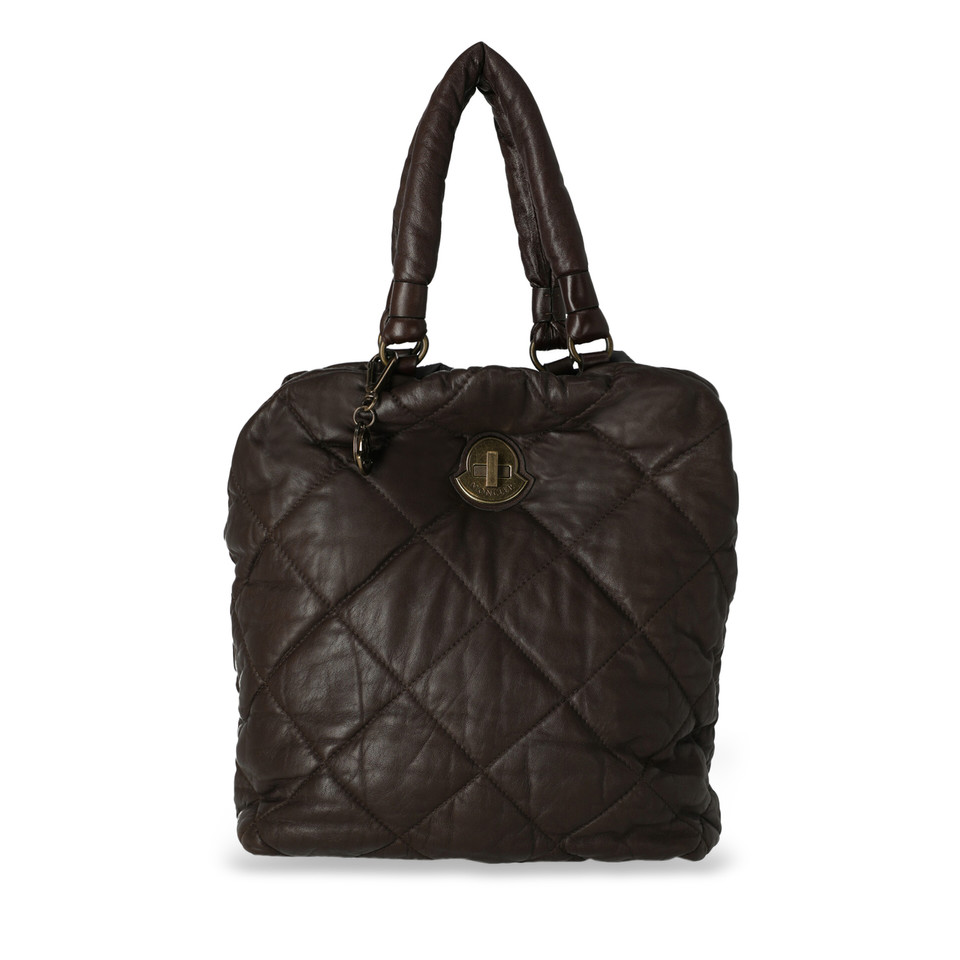 Moncler Tote bag Leather in Brown