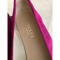 Gucci Zeppe in Pelle scamosciata in Fucsia