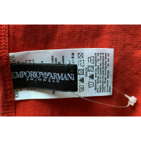 Emporio Armani Kleid aus Baumwolle in Rot